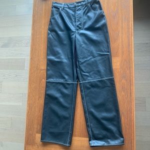 Faux leather pants